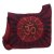 Vishes Damen Beuteltasche Umhängetasche Stoff Schultertasche Om Cutwork dunkelrot