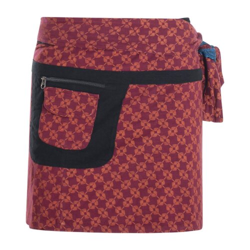 Vishes Damen Wenderock Wickelrock Rock zum Wenden und Binden mit Seitentasche