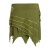 Vishes Damen Goa Elfenrock Zipfelrock Baumwollrock Rock Patchwork Seitentasche olive 34