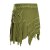 Vishes Damen Goa Elfenrock Zipfelrock Baumwollrock Rock Patchwork Seitentasche olive 34
