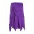 Vishes Damen Goa Elfenrock Zipfelrock Baumwollrock Rock Patchwork Seitentasche violett 38