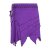 Vishes Damen Goa Elfenrock Zipfelrock Baumwollrock Rock Patchwork Seitentasche violett 48