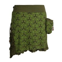 Vishes Asymmetrischer Damen Rock aus Baumwolle zum...