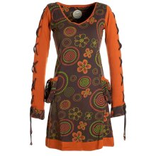 Vishes Langarm Damen Shirt Kleid Blumenkleid Hippie...