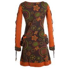 Vishes Langarm Damen Shirt Kleid Blumenkleid Hippie...