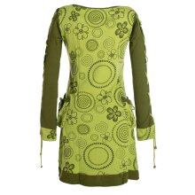 Vishes Langarm Damen Shirt Kleid Blumenkleid Hippie...