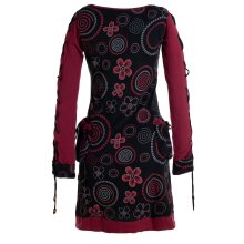 Vishes Langarm Damen Shirt Kleid Blumenkleid Hippie...