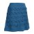 Vishes - Kurzer Damen Rock aus Baumwolle zum Überziehen mit Gummibund türkis 32