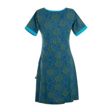 Vishes kurzarm Damen Hippie T-Shirt Kleid Tunika...