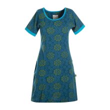 Vishes kurzarm Damen Hippie T-Shirt Kleid Tunika...