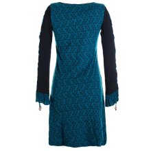 Vishes Damen Blumenkleid Langarm Shirtkleid Baumwollkleid...