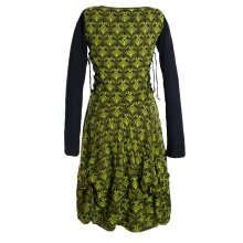 Vishes Langarm Damen Jersey-Kleid Blumenkleid...