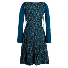 Vishes Langarm Damen Jersey-Kleid Blumenkleid...