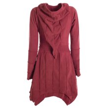 Vishes - Damen Fleecemantel Cardigan Zipfelkapuzenjacke...
