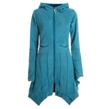 Vishes - Damen Fleecemantel Cardigan Zipfelkapuzenjacke...