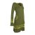 Vishes Langarm Lagenlook Damen Kleid Jerseykleid Strickkleid Sweatshirtkleid Baumwolle olive 46