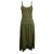 Vishes langes Damen Sommerkleid aus Jersey-Baumwolle mit wandelbarem Design und Blumenmuster olive 44