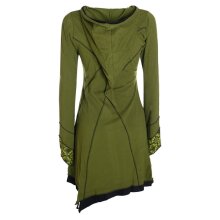 Vishes Langarm Damen Elfen Zipfelkleid Patchworkkleid...
