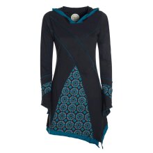 Vishes Langarm Damen Elfen Zipfelkleid Patchworkkleid...