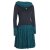 Vishes Langarm Damen Kleid Jerseykleid Strickkleid Ballonkleid - Kleid Damen Langarm Kleid Herbst schwarz 42