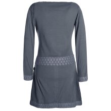 Vishes Damen Langarm Shirt Kleid Jersey Tunika Hippie...
