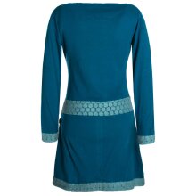 Vishes Damen Langarm Shirt Kleid Jersey Tunika Hippie...