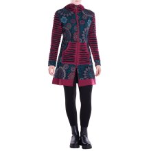 Vishes - Damen Blumen Mandala Jersey-Mantel Hippiemantel...