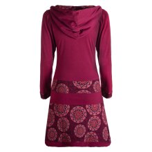 Vishes - Long Hoodie Kleid Damen mit Kapuze Langarm...
