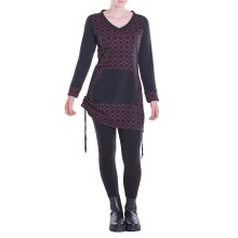 Vishes - Leichtes Langarmshirt-Kleid Kurze Damen Kleider...