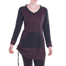 Vishes - Leichtes Langarmshirt-Kleid Kurze Damen Kleider...