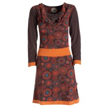 Mandala-Blumen Langarm-Kleid Damenkleid Shirtkleid...