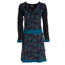 Mandala-Blumen Langarm-Kleid Damenkleid Shirtkleid...