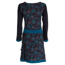 Mandala-Blumen Langarm-Kleid Damenkleid Shirtkleid...