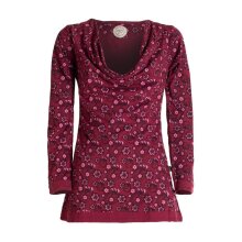 Vishes - Damen Langarm-Shirt Blümchen-Bluse...