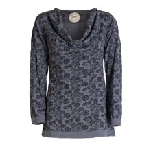Vishes - Damen Langarm-Shirt Blümchen-Bluse...