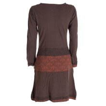 Vishes Bequemes Langarm Damen Kleid mit Wasserfallkragen...