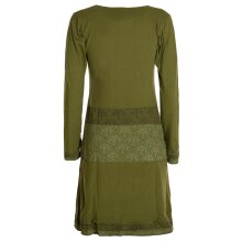 Vishes Bequemes Langarm Damen Kleid mit Wasserfallkragen...