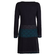 Vishes Bequemes Langarm Damen Kleid mit Wasserfallkragen...