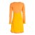 Vishes - Langarm Damen Kleid Longshirt Jerseykleid Bio-Baumwolle GOTS orange 42