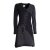 Vishes - Asymmetrisches Langarm Damen Baumwoll-Keid Shirt-Kleid schwarz 38