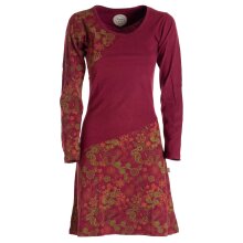 Vishes Asymmetrisches Langarm Jersey Kleid Damen kurz