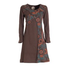 Vishes Damen Mandala Kleid Blumenkleid Langarm Rundhals...