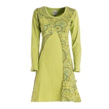 Vishes Damen Mandala Kleid Blumenkleid Langarm Rundhals...