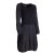 Vishes - Langarm Damen-Keid Ballon-Kleid Shirt-Kleid kurz loose fit schwarz 46