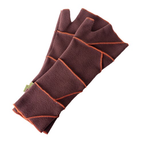 vishes Fleece Stulpen Patchworkstulpen braun