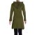 Vishes - Damen Spitzen-Kleid Blumen-kleid Lang-arm Rundhals Kapuzenkleid-er olive 44