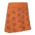 Vishes - Damen Baumwoll-Rock, 70er 80er Jahre Retro Blumen Muster bedruckt Taschen orange 32-34