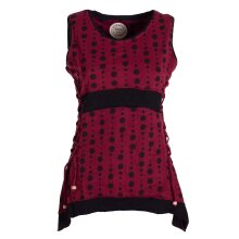 Vishes - Damen Sommer-Top Zipfel-Top Punkte T-Shirt mit...