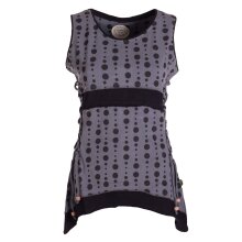 Vishes - Damen Sommer-Top Zipfel-Top Punkte T-Shirt mit...