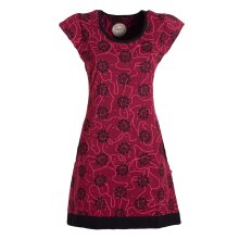 Vishes - Damen kurzarm Longshirt-Kleid Mini-Kleid...